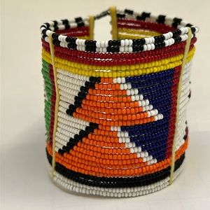 Maasi African Beaded Cuff Bracelet
